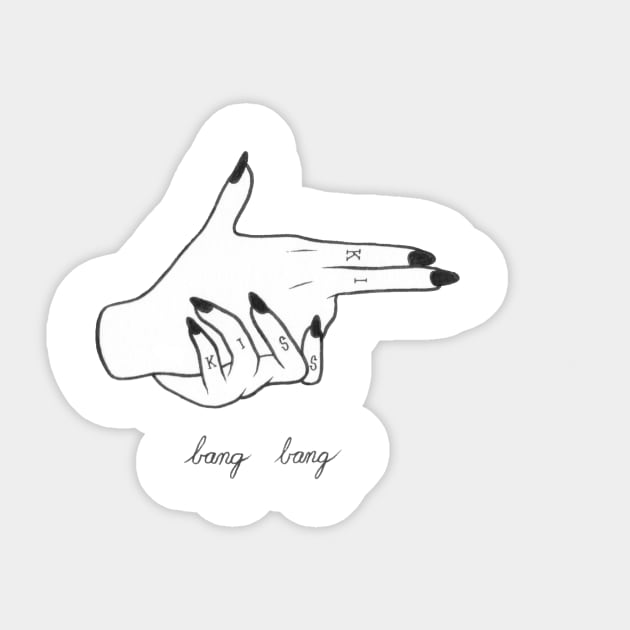 Kiss Kiss Bang Bang Medium Sticker by Peter Ricq